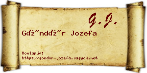 Göndör Jozefa névjegykártya